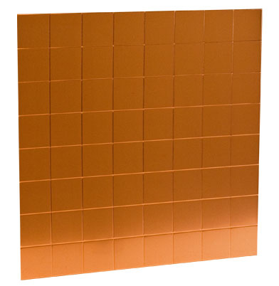 Copper Square Grid Embossed Pattern