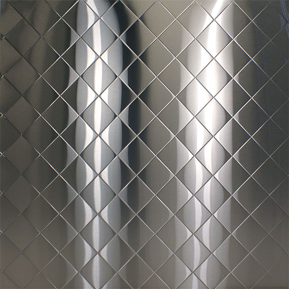 Stainless Supply Stainless Steel Diamond Quilted Pattern